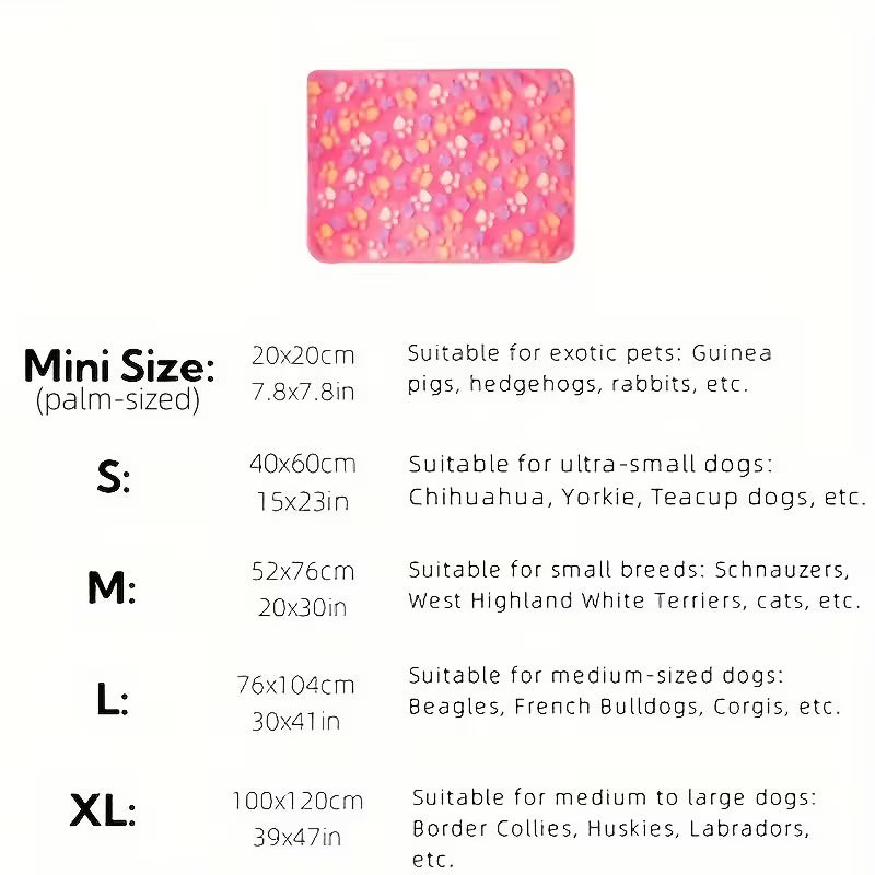 Washable Dog Fleece Blanket Set