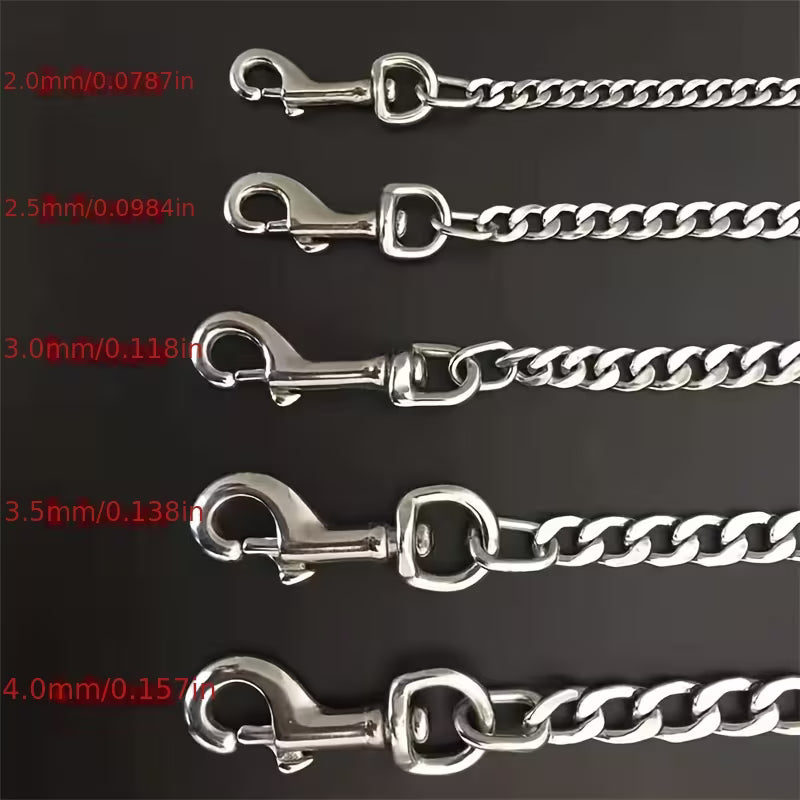 Flat Iron Chain Dog Leash