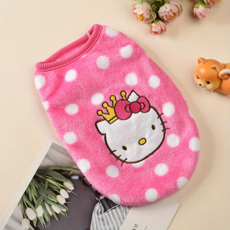 Sanrio , hellow kitty Adorable Cat Pattern Pet Vest
