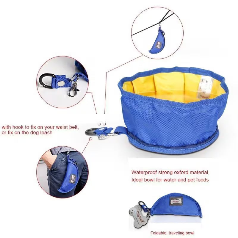 Foldable Dog Water Bowl & Food Storage Bag