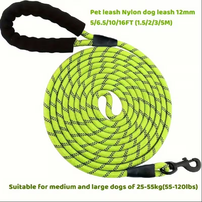 Reflective Heavy-Duty Nylon Dog Leash