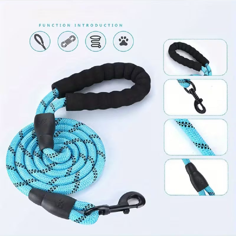 Reflective Heavy-Duty Nylon Dog Leash