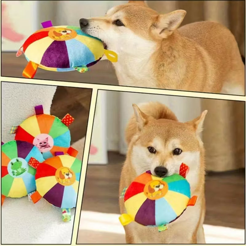 Plush Cartoon Squeaky Dog Toy