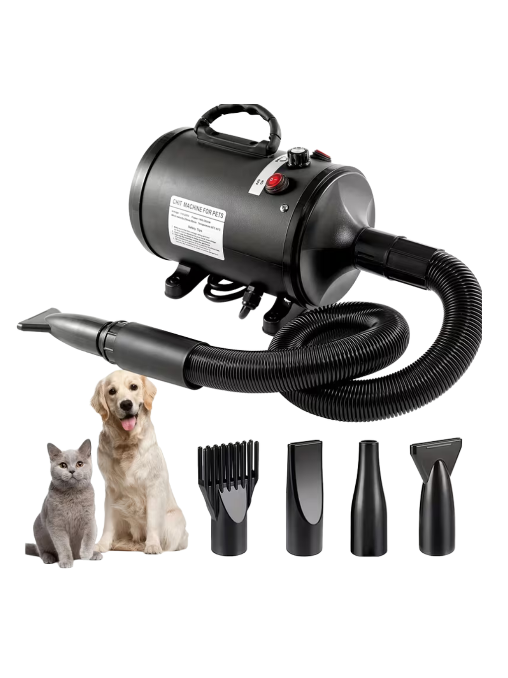 High-Power Low-Noise Dog Hair Dryer