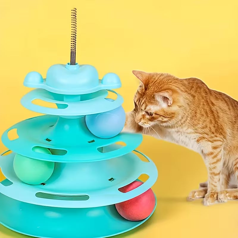 4-Tier Interactive Cat Toy