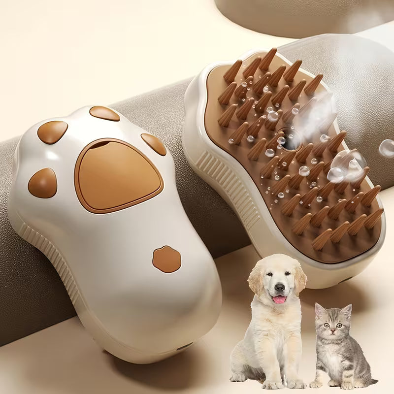 3-in-1 Electric Pet Steam Brush