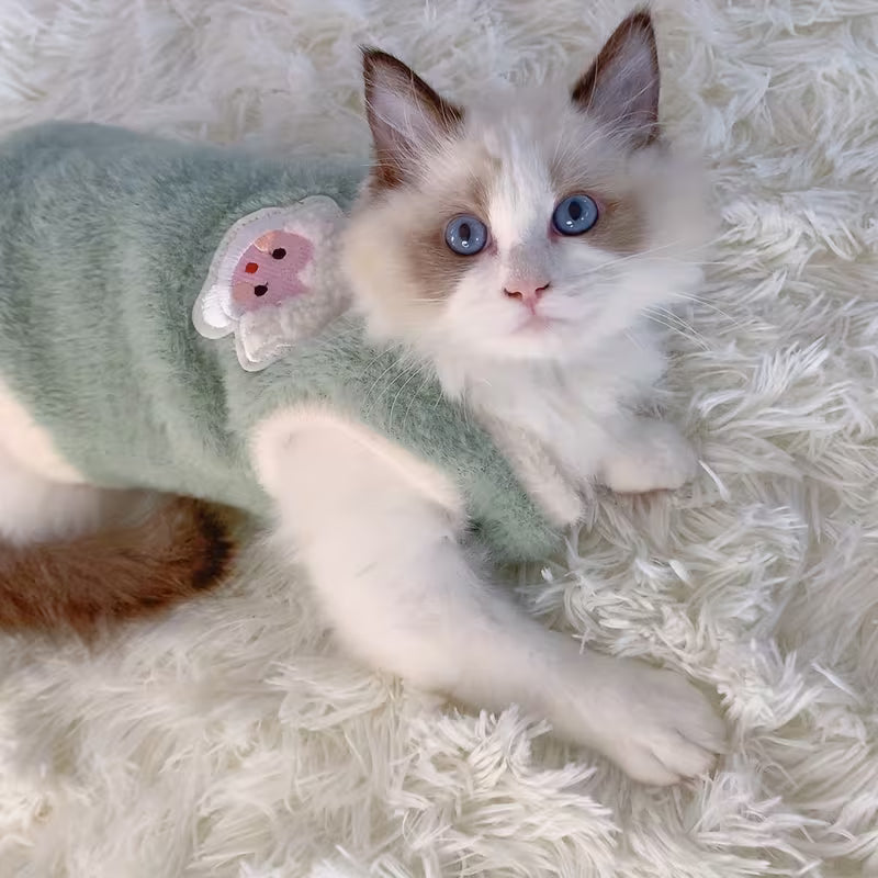 Cute Autumn & Winter Cat Vest