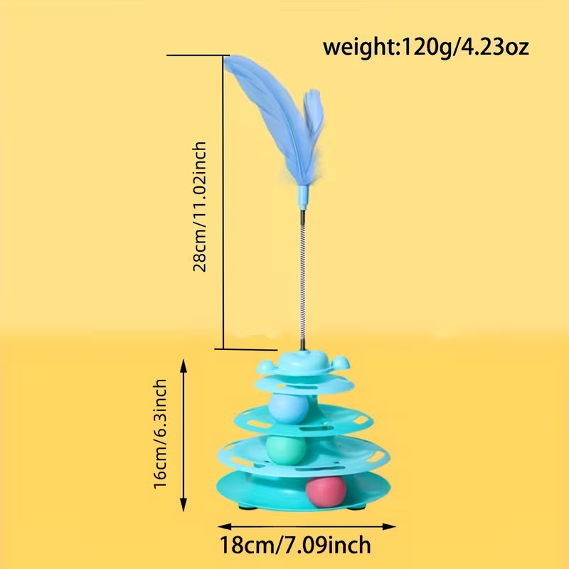 4-Tier Interactive Cat Toy