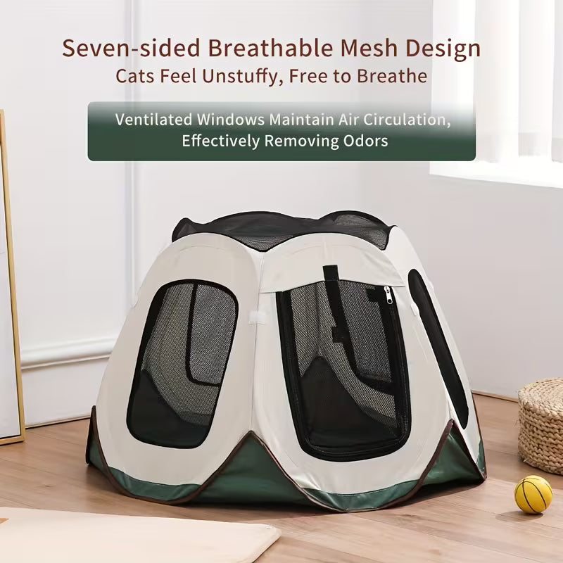 Large HexagonalcCat Playpen Tent