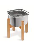 Elevated Stainless Steel Slow Water Dog Bowl