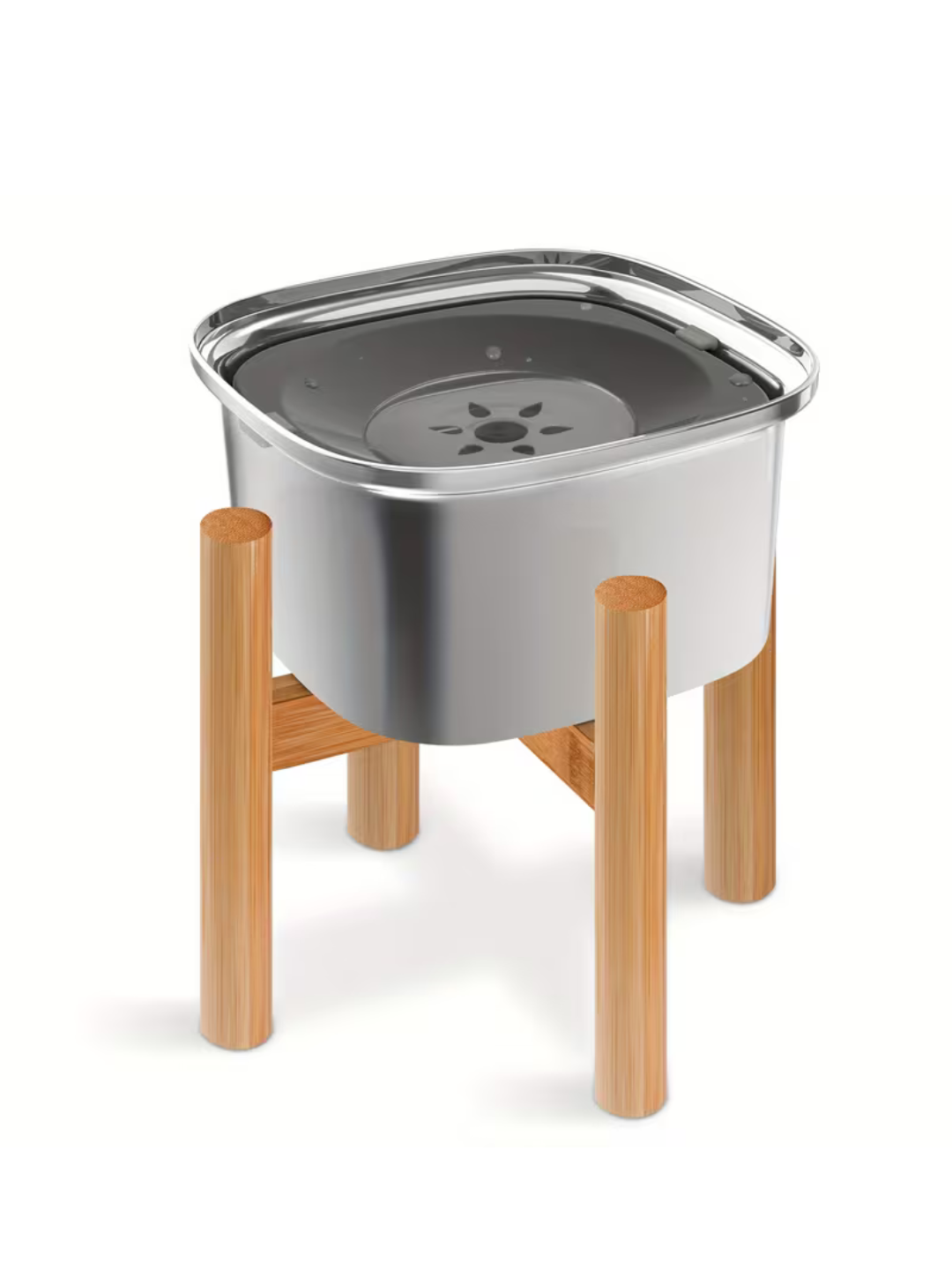 Elevated Stainless Steel Slow Water Dog Bowl