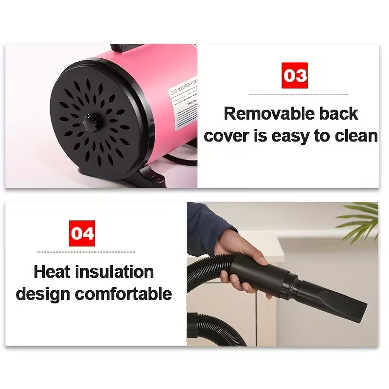 High-Power Low-Noise Dog Hair Dryer