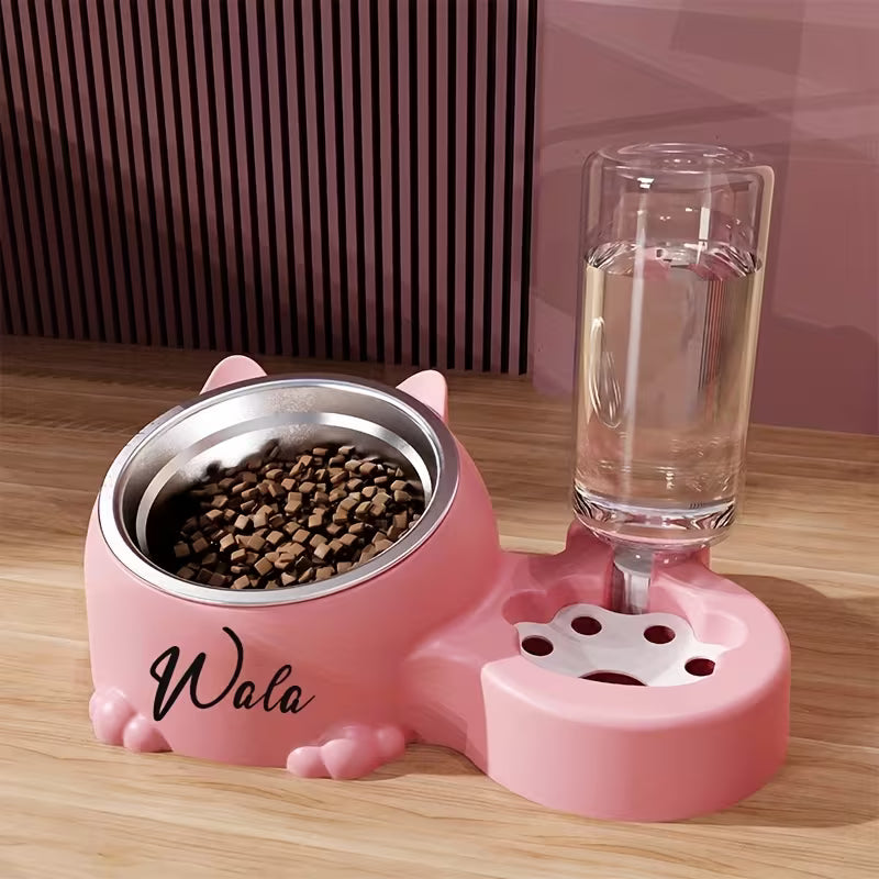 Anti-Spill Pet Bowl  &  Water Dispenser