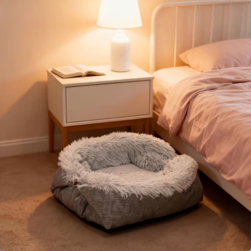 Versatile Long Plush Pet Bed – Cozy for Cats
