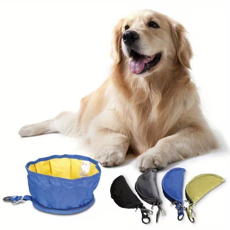 Foldable Dog Water Bowl & Food Storage Bag