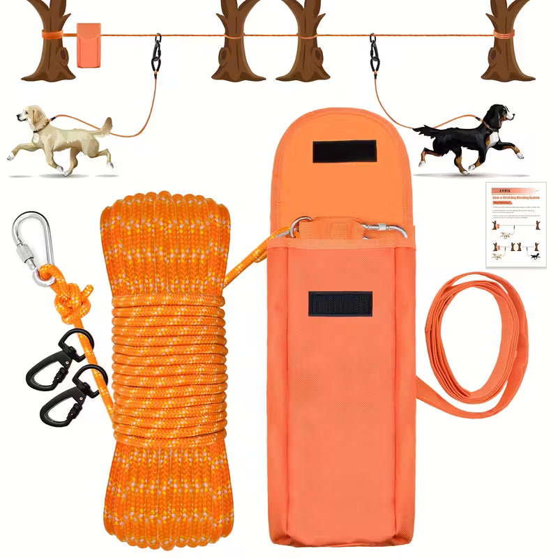 100-Foot Portable Dual Dog Leash