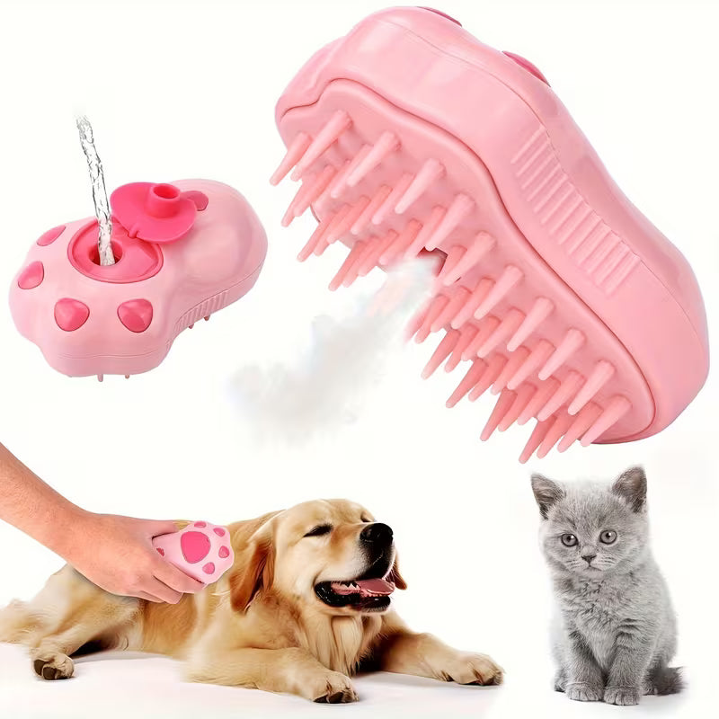 3-in-1 Electric Pet Steam Brush