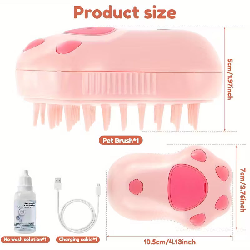 Pet Hair Removal & Massage Steam Brush