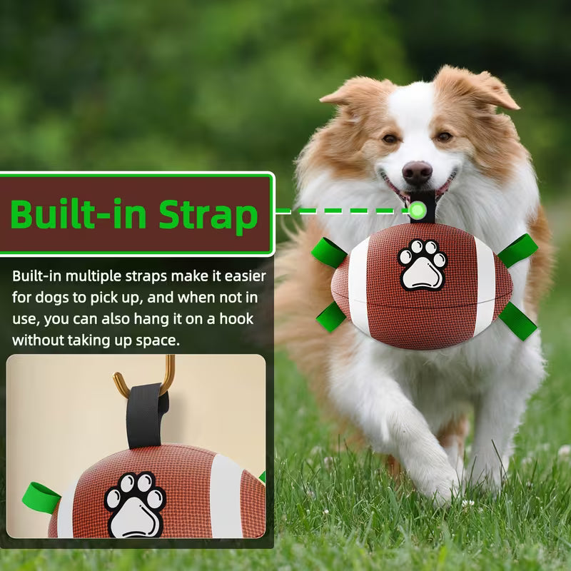 Inflatable Rubber Dog Football with Pump