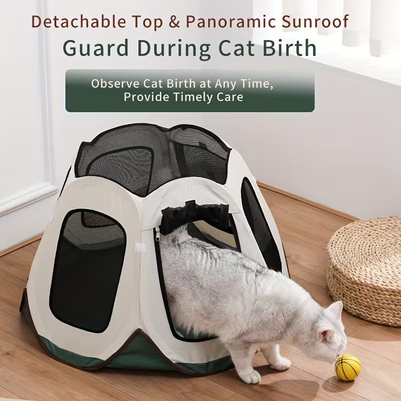 Large HexagonalcCat Playpen Tent
