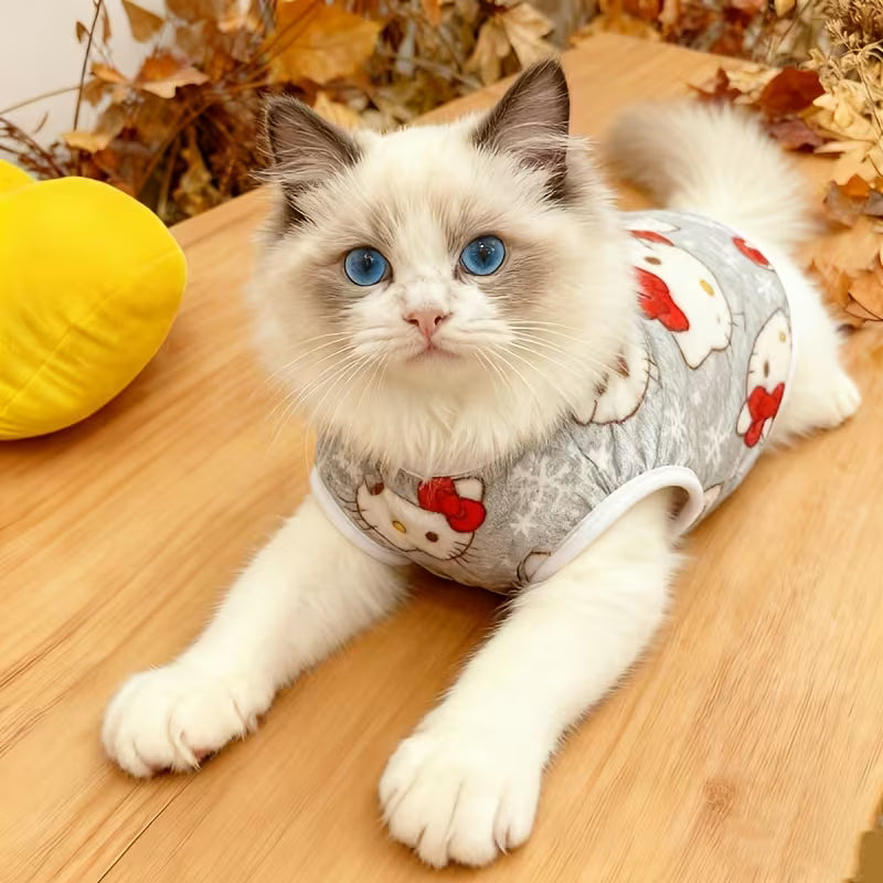 Cute Hello Kitty Plush-Lined Pet Vest