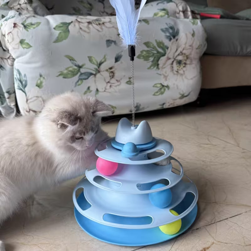 4-Tier Interactive Cat Toy