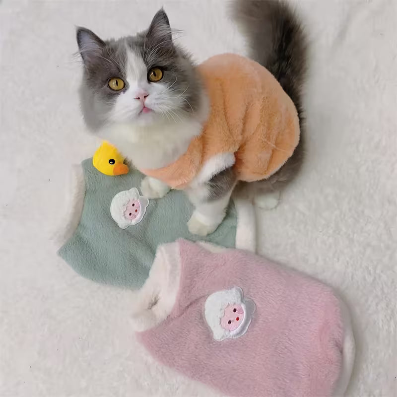 Cute Autumn & Winter Cat Vest