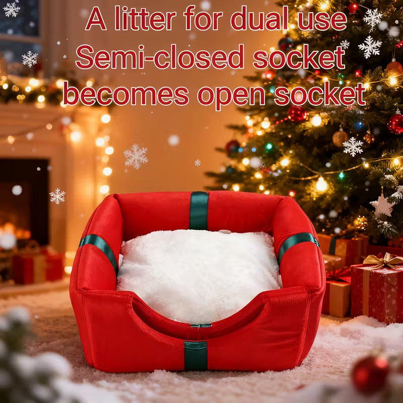 Cat Cave Bed – Breathable Dual-Layer Hideaway with Removable Memory Foam