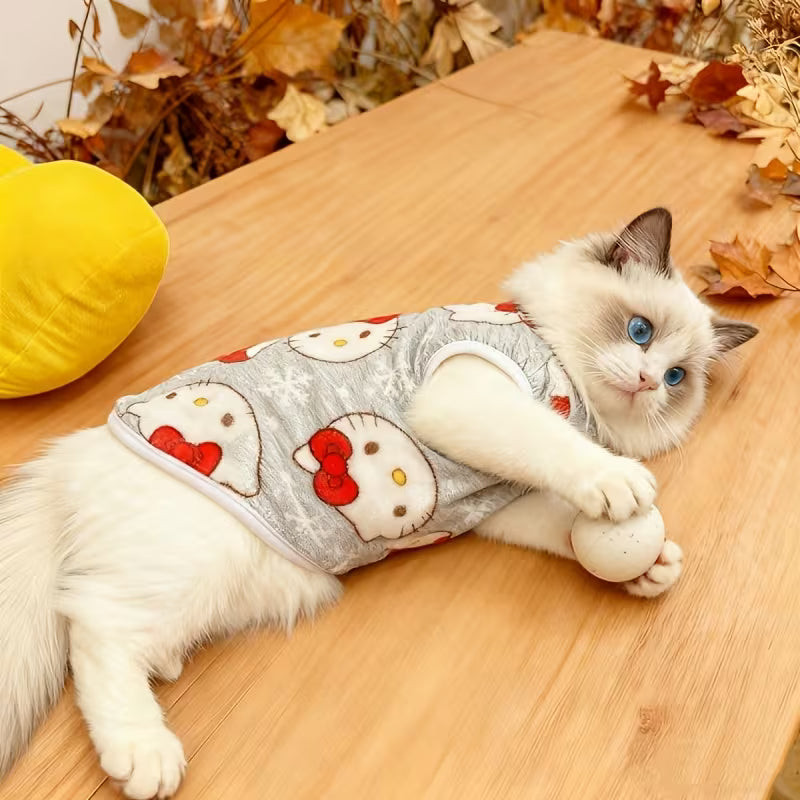 Cute Hello Kitty Plush-Lined Pet Vest