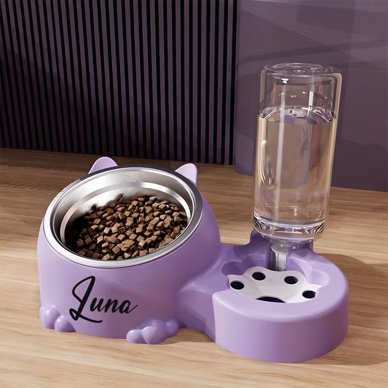 Anti-Spill Pet Bowl  &  Water Dispenser