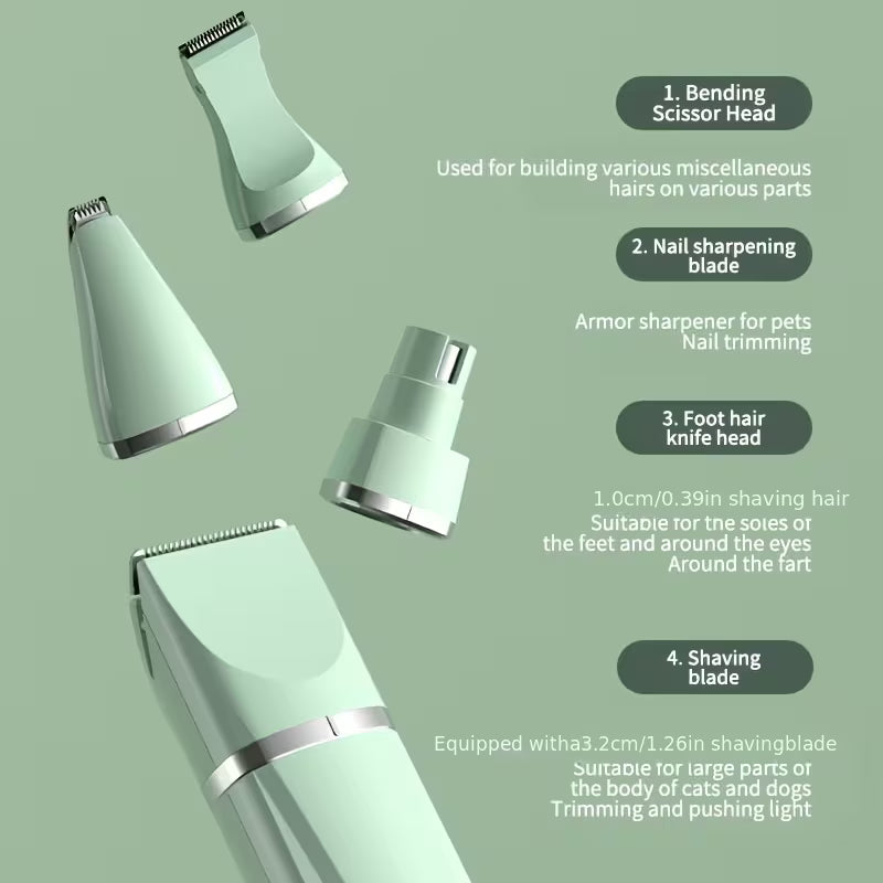 Four-in-One Electric Pet Grooming Clipper