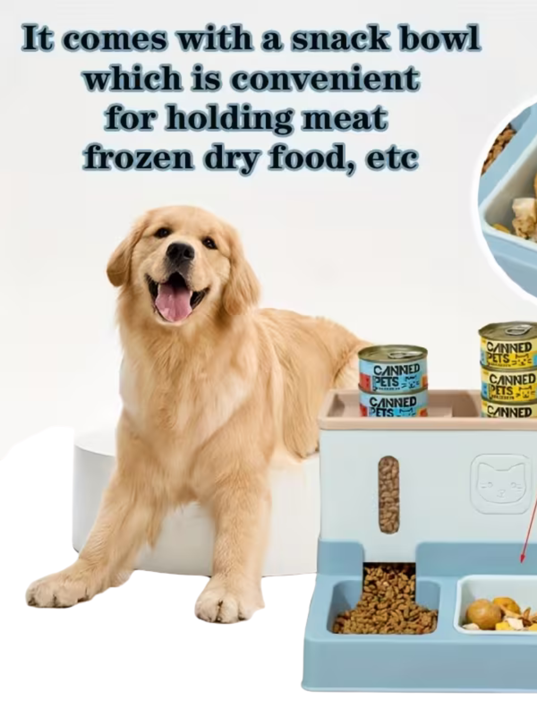 3-in-1 Automatic Pet Feeder with Water Dispenser