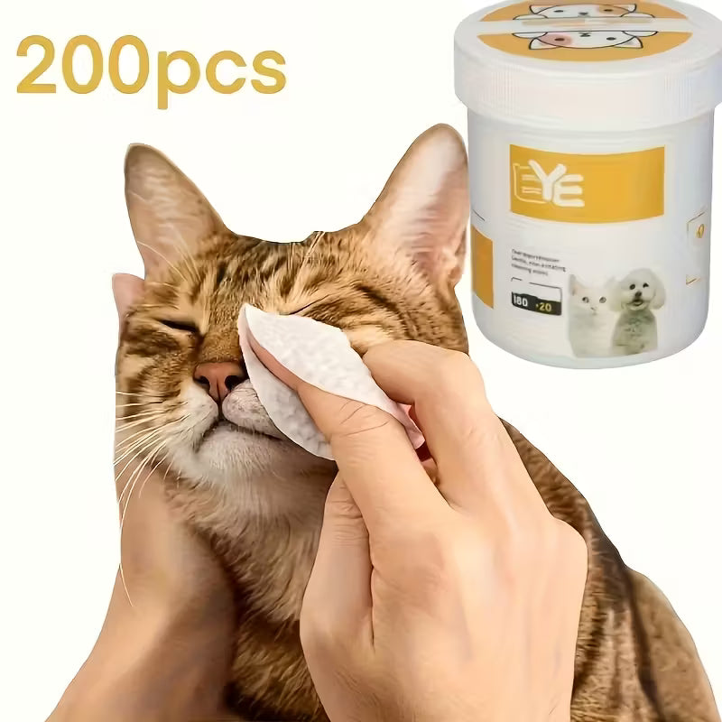 Pet Tear Stain Eye Wipes for Cats
