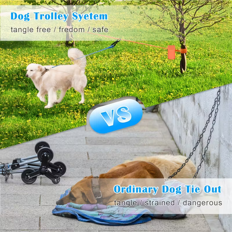 100-Foot Portable Dual Dog Leash