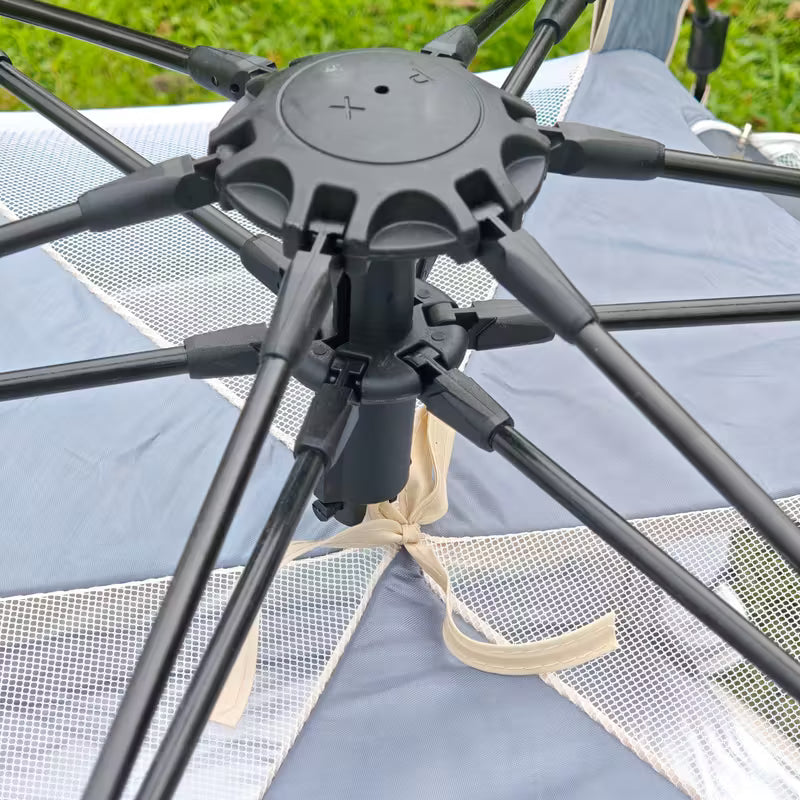 Foldable Cat Crate & Playpen with Ventilated Mesh Panels & Rainfly Canopy