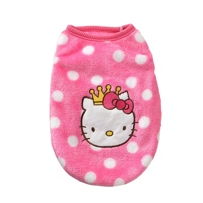 Sanrio , hellow kitty Adorable Cat Pattern Pet Vest