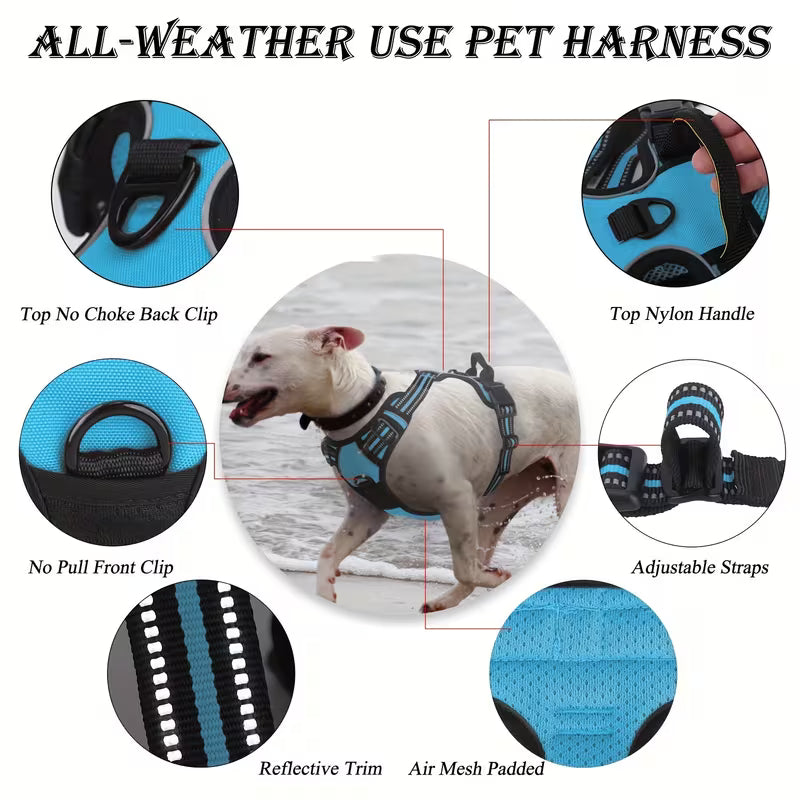3pcs Anti-Escape Dog Harness Set
