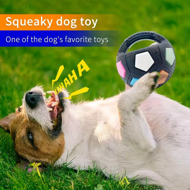 TPR Squeaky Dog Football