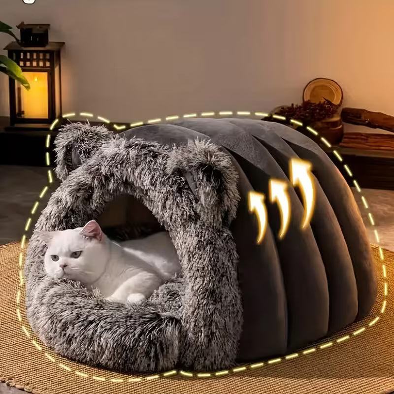 Winter Cat House – Warm & Comfortable Hideaway for Cats