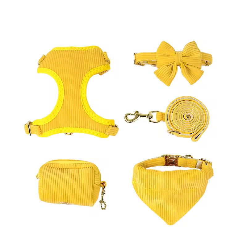 Cat Bow Collar Harness Set with Leash