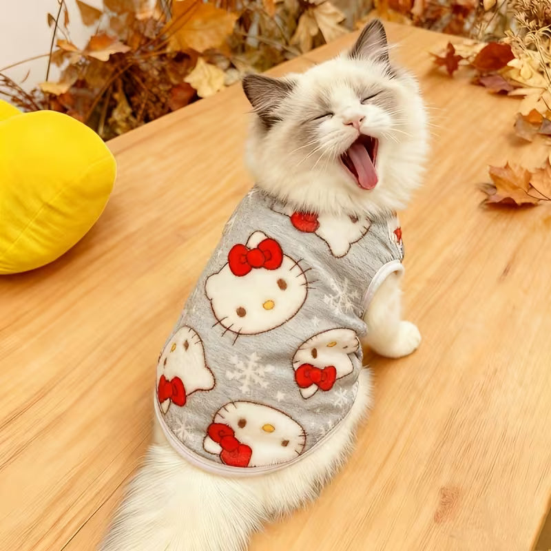 Cute Hello Kitty Plush-Lined Pet Vest
