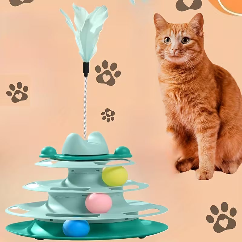 4-Tier Interactive Cat Toy