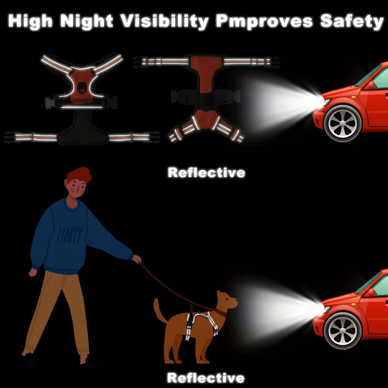 3pcs Anti-Escape Dog Harness Set