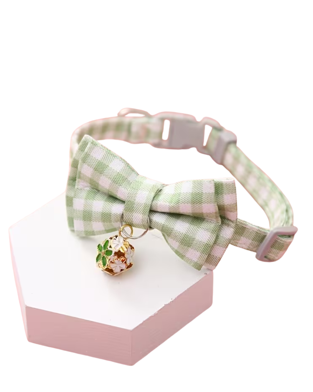 Nylon Pet Collar with Bell & Bow Tie