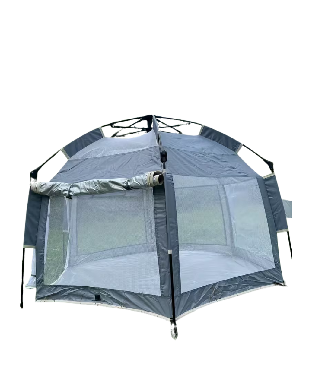 Foldable Cat Crate & Playpen with Ventilated Mesh Panels & Rainfly Canopy