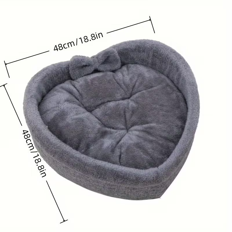 Love-Shaped Cat Bed – Cozy & Comfortable Cat Nest
