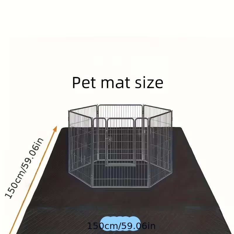 Black Plaid Pet Mat