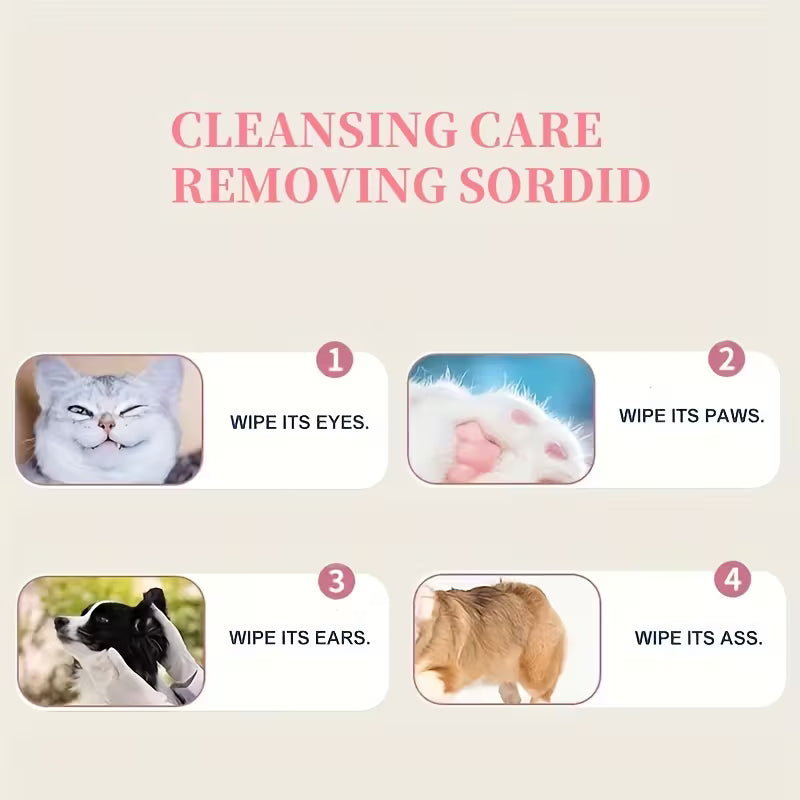 Pet Grooming Wipes (80pcs)