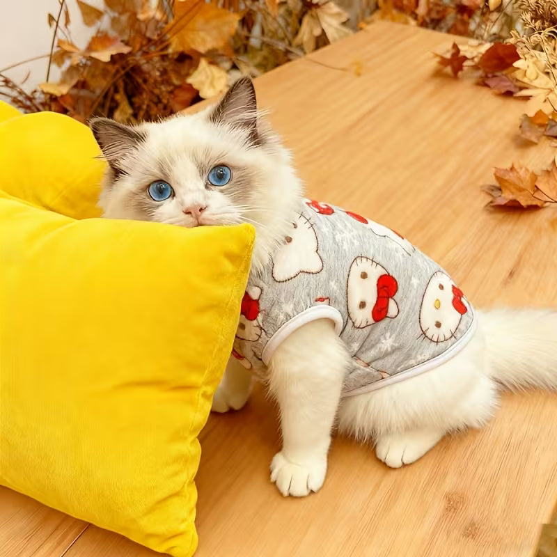 Cute Hello Kitty Plush-Lined Pet Vest