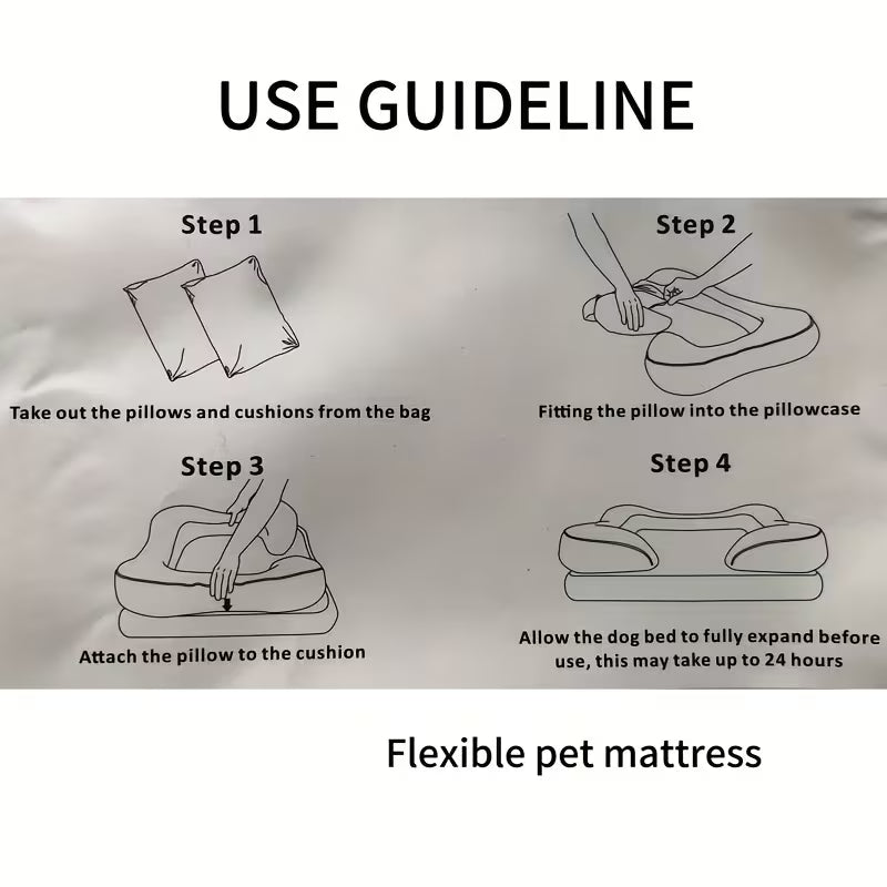 Medium–Large Orthopedic Dog Sofa Bed